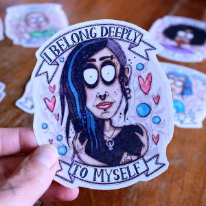 Aufkleber "I belong deeply to myself"
